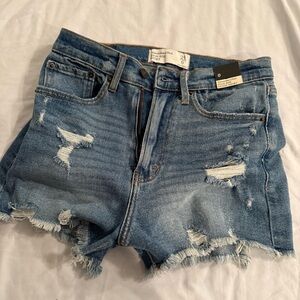 Abercrombie & Fitch Blue Denim Shorts
